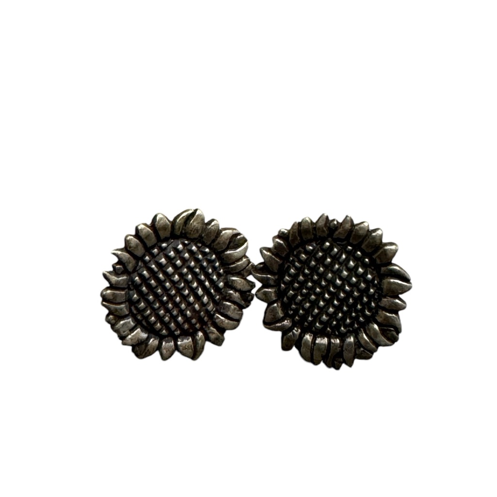 H & H Sterling Sunflower Earrings